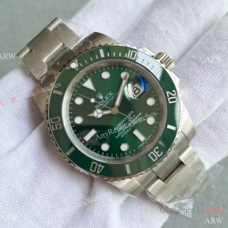 Noob Factory Hulk Rolex Replica Watch Green Face ETA2836 Movement